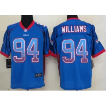 Nike Buffalo Bills #94 Mario Williams Drift Fashion Blue Elite Jersey