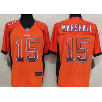 Nike Chicago Bears #15 Brandon Marshall Drift Fashion Orange Elite Jersey