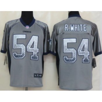 Nike Dallas Cowboys #54 Randy White Drift Fashion Gray Elite Jersey