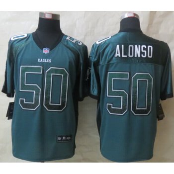 Nike Philadelphia Eagles #50 Kiko Alonso Drift Fashion Green Elite Jersey