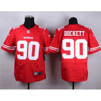 Nike San Francisco 49ers #90 Darnell Dockett Red Elite Jersey