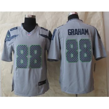Nike Seattle Seahawks #88 Jimmy Graham Gray Limited Jersey