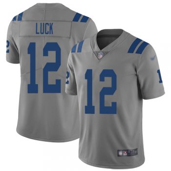 Nike Colts #12 Andrew Luck Gray Men's Stitched NFL Limited Inverted Legend Jersey