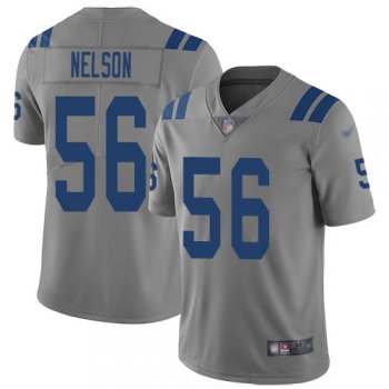 Nike Colts #56 Quenton Nelson Gray Men's Stitched NFL Limited Inverted Legend Jersey