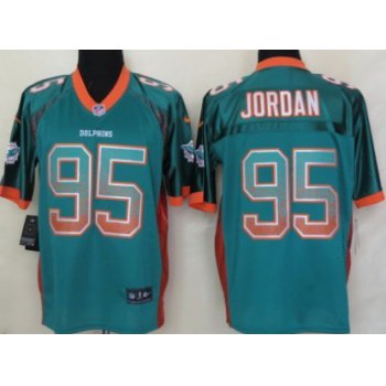 Nike Miami Dolphins #95 Dion Jordan Drift Fashion Green Elite Jersey