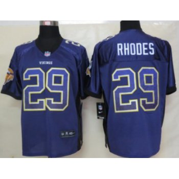 Nike Minnesota Vikings #29 Xavier Rhodes Drift Fashion Purple Elite Jersey