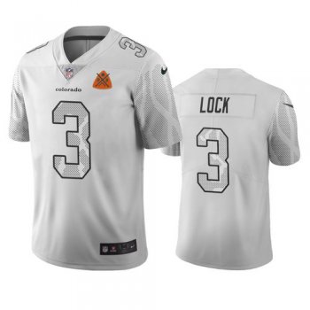 Denver Broncos #3 Drew Lock White Vapor Limited City Edition NFL Jersey