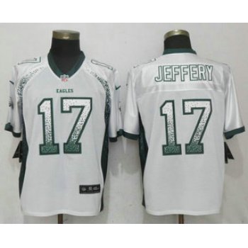 Men's Philadelphia Eagles #17 Alshon Jeffery White Drift Stitched NFL Nike Fashion Jersey