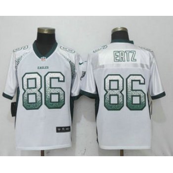 Men's Philadelphia Eagles #86 Zach Ertz White Drift Stitched NFL Nike Fashion Jersey