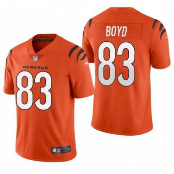 Men's Cincinnati Bengals #83 Tyler Boyd 2021 New Orange Vapor Untouchable Limited Stitched Jersey