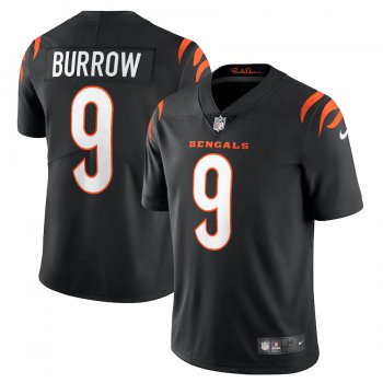 Men's Cincinnati Bengals #9 Joe Burrow 2021 New Black Vapor Untouchable Limited Stitched Jersey