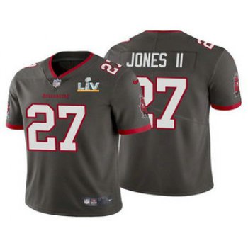 Men's Tampa Bay Buccaneers #27 Ronald Jones II Grey 2021 Super Bowl LV Limited Stitched NFL Jersey