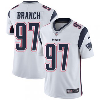 Nike New England Patriots #97 Alan Branch White Men's Stitched NFL Vapor Untouchable Limited Jersey