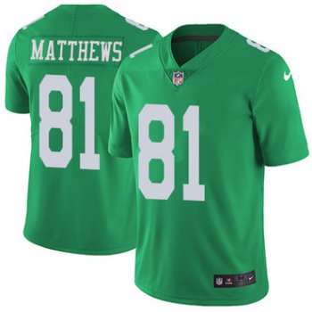Nike Philadelphia Eagles #81 Jordan Matthews Green Men's Stitched NFL Limited Rush Jersey
