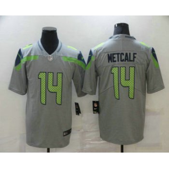 Men's Seattle Seahawks #14 D.K. Metcalf Grey 2019 Inverted Legend Stitched NFL Nike Limited Jersey