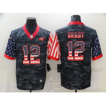 Men's Tampa Bay Buccaneers #12 Tom Brady USA Camo 2020 Salute To Service Stitched NFL Nike Limited Jersey