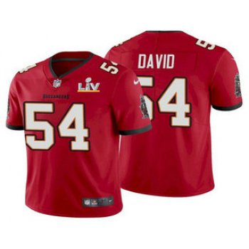Men's Tampa Bay Buccaneers #54 Lavonte David Red 2021 Super Bowl LV Limited Stitched NFL Jersey