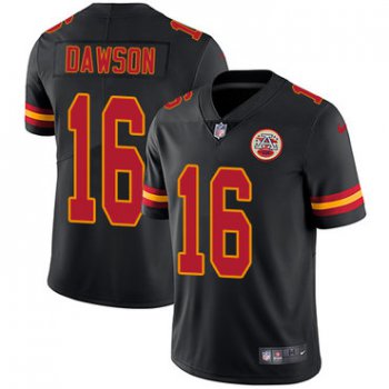 Nike Kansas City Chiefs #16 Len Dawson Black Men's Stitched NFL Limited Rush Jersey