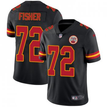 Nike Kansas City Chiefs #72 Eric Fisher Black Men's Stitched NFL Limited Rush Jersey