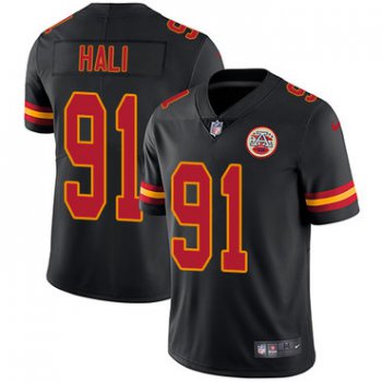 Nike Kansas City Chiefs #91 Tamba Hali Black Men's Stitched NFL Limited Rush Jersey