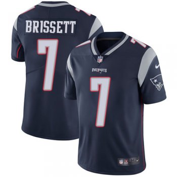 Nike New England Patriots #7 Jacoby Brissett Navy Blue Team Color Men's Stitched NFL Vapor Untouchable Limited Jersey
