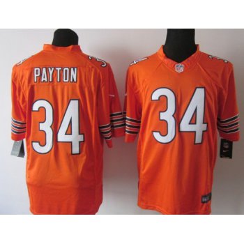 Nike Chicago Bears #34 Walter Payton Orange Limited Jersey