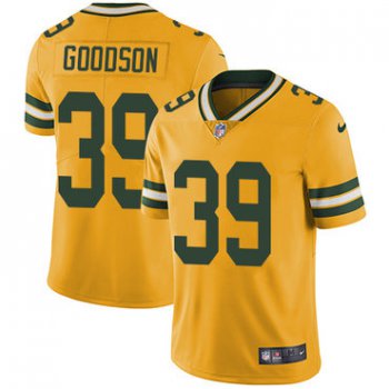 Nike Green Bay Packers #39 Demetri Goodson Yellow Men's Stitched NFL Limited Rush Jersey