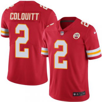 Nike Kansas City Chiefs #2 Dustin Colquitt Red Team Color Men's Stitched NFL Vapor Untouchable Limited Jersey