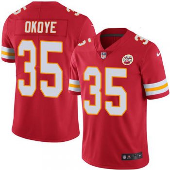 Nike Kansas City Chiefs #35 Christian Okoye Red Team Color Men's Stitched NFL Vapor Untouchable Limited Jersey