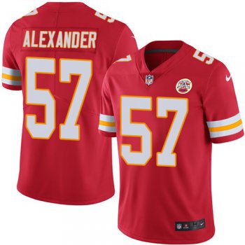 Nike Kansas City Chiefs #57 D.J. Alexander Red Team Color Men's Stitched NFL Vapor Untouchable Limited Jersey