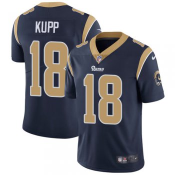 Nike Los Angeles Rams #18 Cooper Kupp Navy Blue Team Color Men's Stitched NFL Vapor Untouchable Limited Jersey