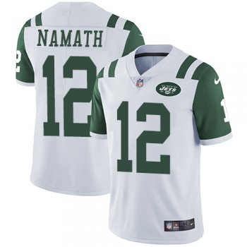 Nike New York Jets #12 Joe Namath White Men's Stitched NFL Vapor Untouchable Limited Jersey