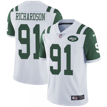 Nike New York Jets #91 Sheldon Richardson White Men's Stitched NFL Vapor Untouchable Limited Jersey
