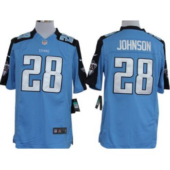 Nike Tennessee Titans #28 Chris Johnson Light Blue Limited Jersey