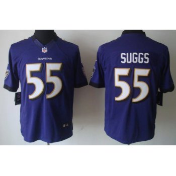 Nike Baltimore Ravens #55 Terrell Suggs Purple Limited Jersey