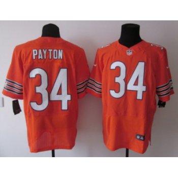 Nike Chicago Bears #34 Walter Payton Orange Elite Jersey