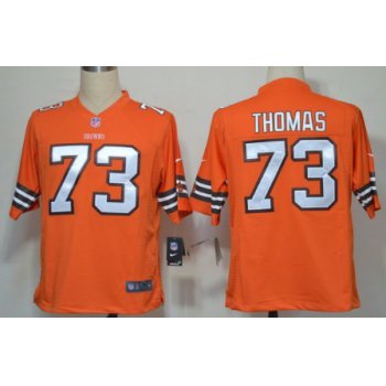 Nike Cleveland Browns #73 Joe Thomas Orange Game Jersey