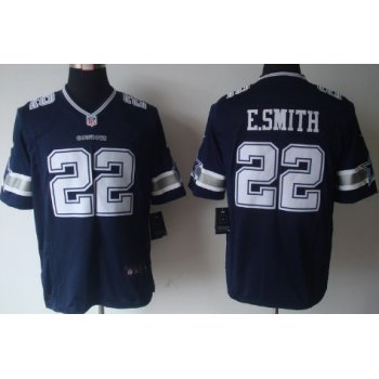 Nike Dallas Cowboys #22 Emmitt Smith Blue Limited Jersey