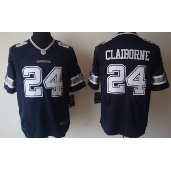 Nike Dallas Cowboys #24 Morris Claiborne Blue Limited Jersey