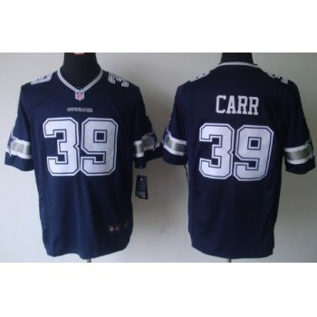 Nike Dallas Cowboys #39 Brandon Carr Blue Game Jersey