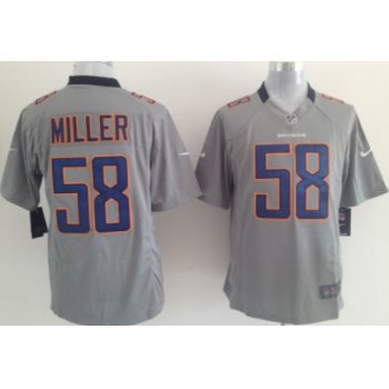 Nike Denver Broncos #58 Von Miller Gray Game Jersey