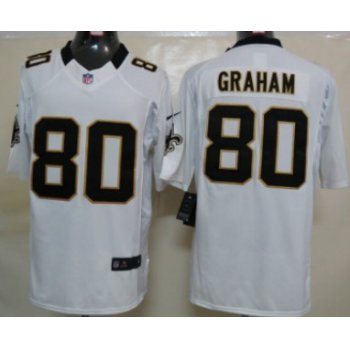 Nike New Orleans Saints #80 Jimmy Graham White Limited Jersey