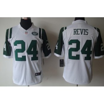 Nike New York Jets #24 Darrelle Revis White Limited Jersey