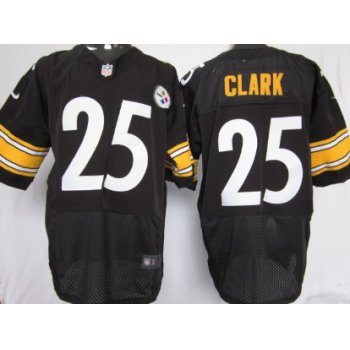 Nike Pittsburgh Steelers #25 Ryan Clark Black Elite Jersey
