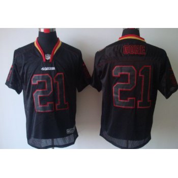 Nike San Francisco 49ers #21 Frank Gore Lights Out Black Elite Jersey