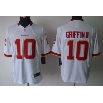 Nike Washington Redskins #10 Robert Griffin III White Limited Jersey