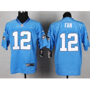Nike Seattle Seahawks #12 Fan Light Blue Elite Jersey