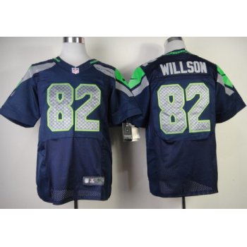 Nike Seattle Seahawks #82 Luke Willson Navy Blue Elite Jersey