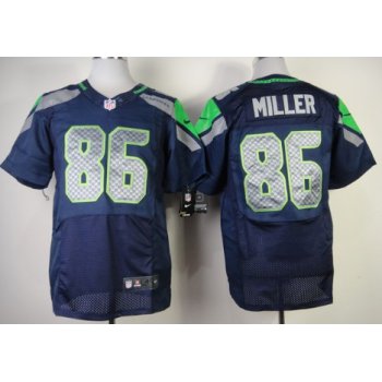 Nike Seattle Seahawks #86 Zach Miller Navy Blue Elite Jersey