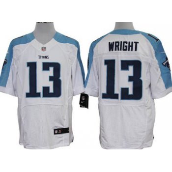 Nike Tennessee Titans #13 Kendall Wright White Elite Jersey